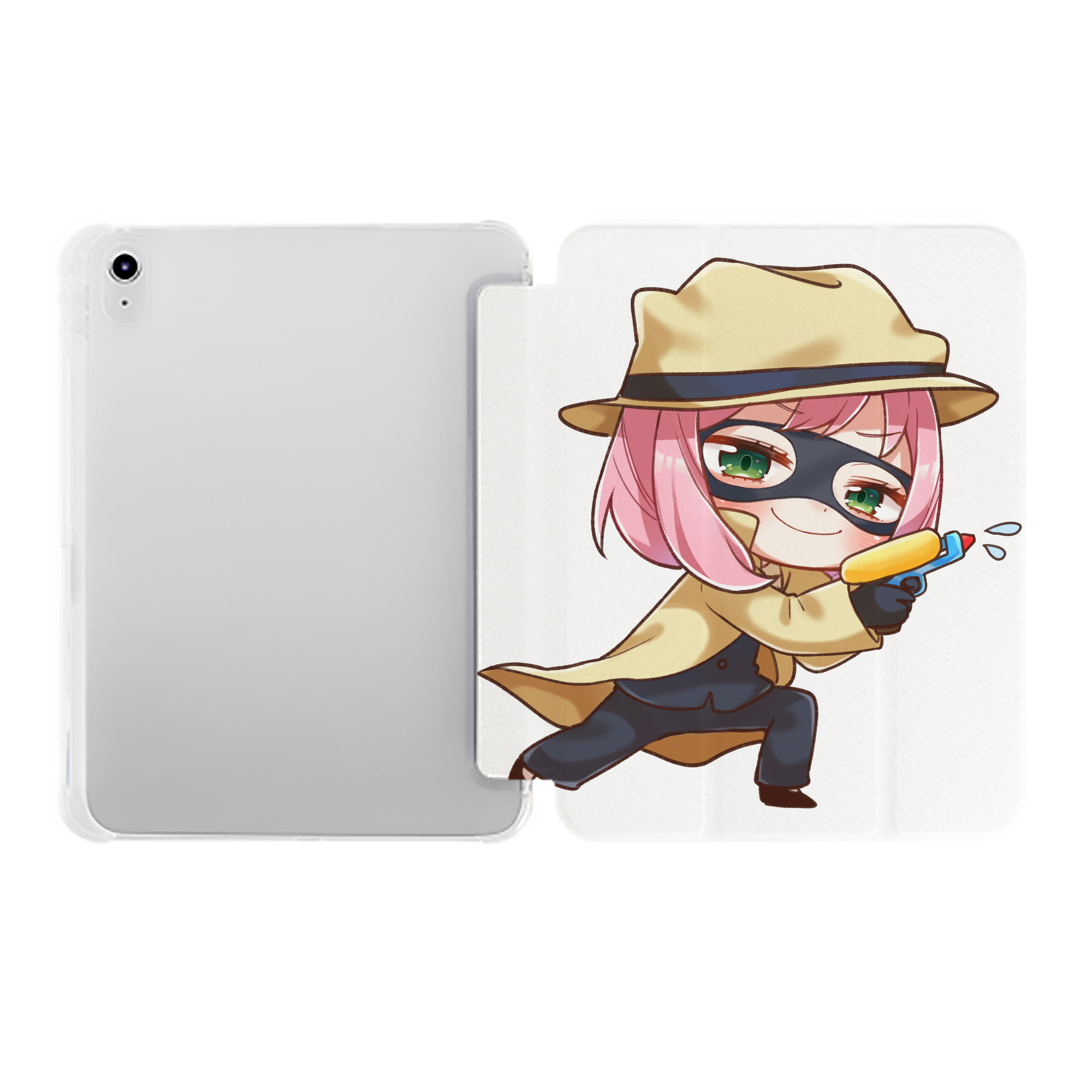 （画像用） SPY×FAMILY间谍家家酒 IPad ケース ペン収納付き 三つ折りスタンド PUレザー×シリコン 対応機種9.5/10.5/10.9インチ